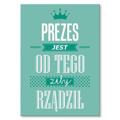 Plakat metalowy Prezes Prezent