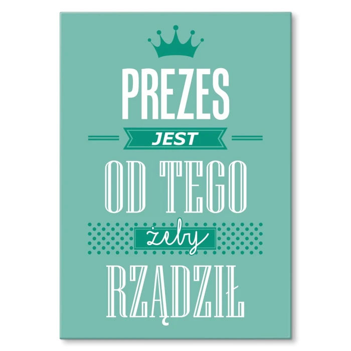 Plakat metalowy Prezes Prezent