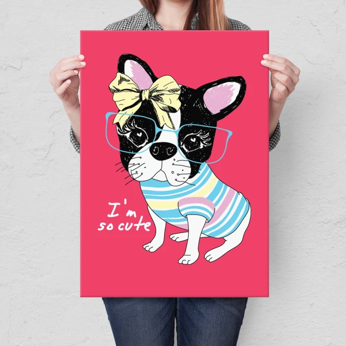 Plakat metalowy Im so cute Prezent
