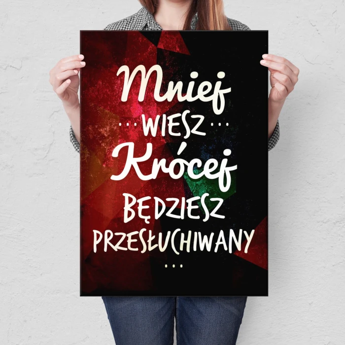 Plakat metalowy Przesłuchanie Prezent