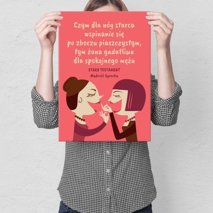 Plakat metalowy Żona gadatliwa Prezent