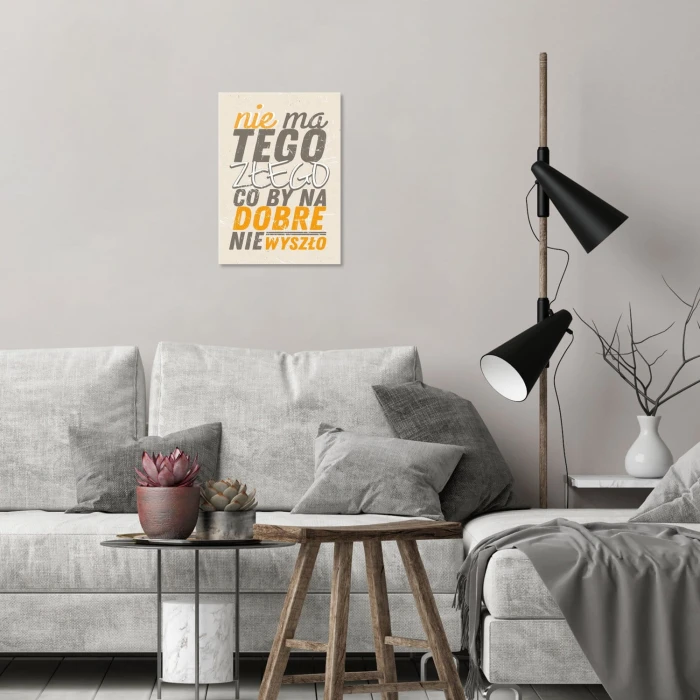 Plakat metalowy Nie ma tego złego Prezent