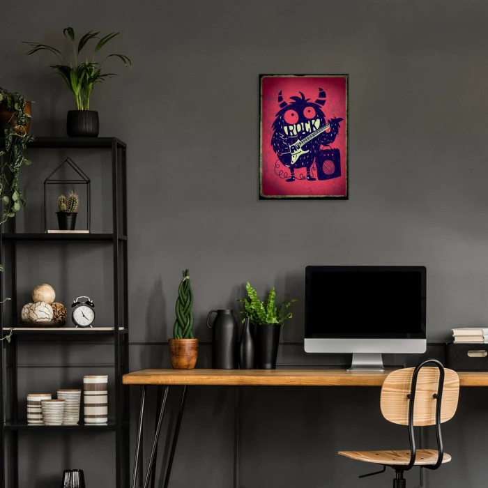 Plakat metalowy Rock monster Prezent