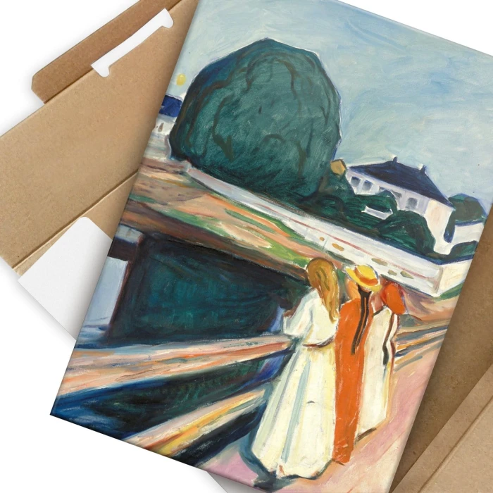Plakat metalowy Edvard Munch Dziewczyny Prezent