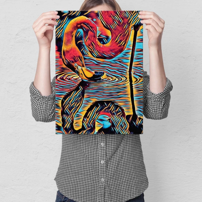 Plakat metalowy Flaming Prezent