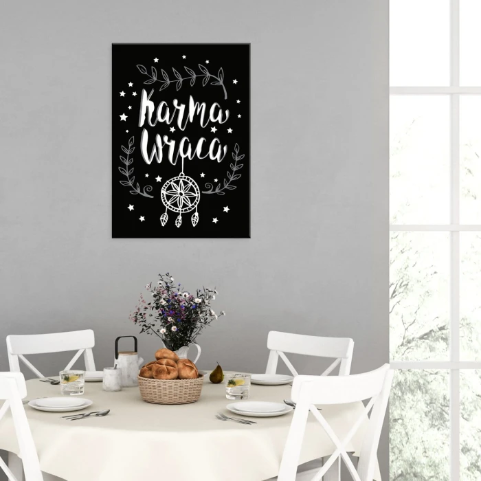 Plakat metalowy Karma wraca Prezent