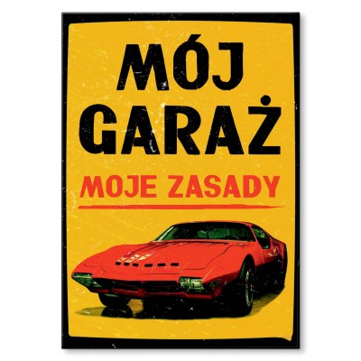 Plakat metalowy Mój garaż Firebird Prezent