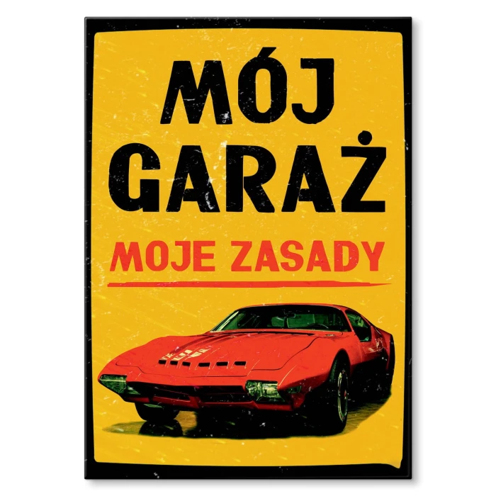 Plakat metalowy Mój garaż Firebird Prezent