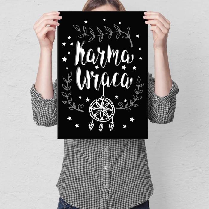 Plakat metalowy Karma wraca Prezent