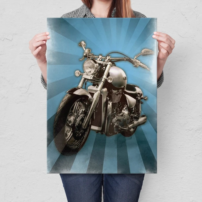 Plakat metalowy Motocykl Prezent