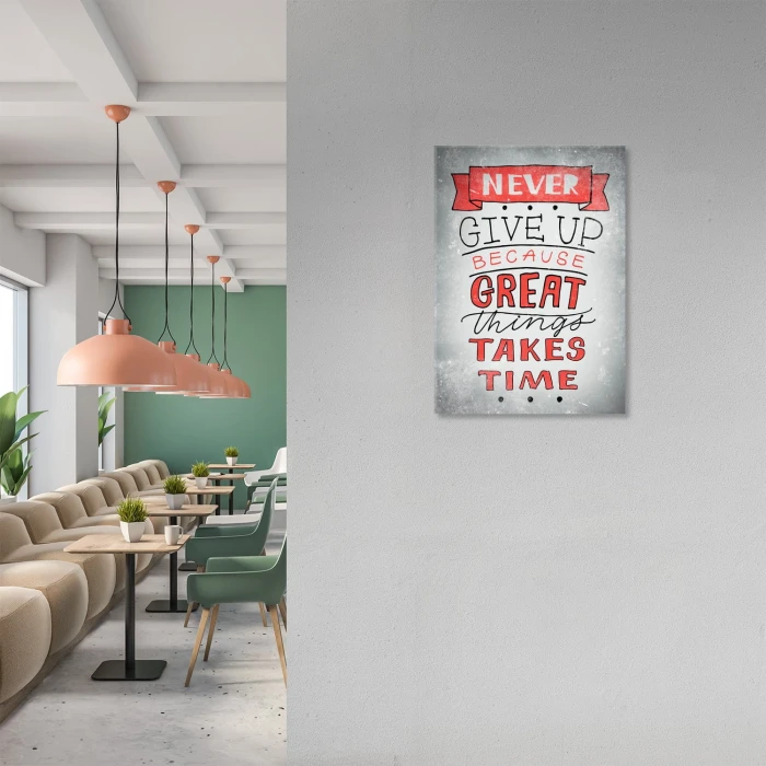 Plakat metalowy Nie poddawaj się Prezent