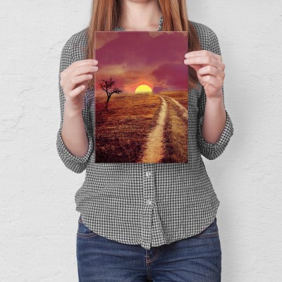 Plakat metalowy Droga Prezent