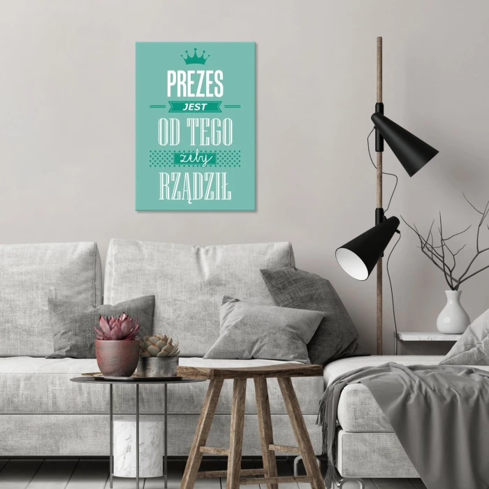 Plakat metalowy Prezes Prezent