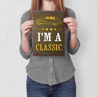 Plakat metalowy Im classic Prezent