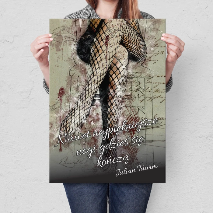 Plakat metalowy Najpiękniejsze nogi Prezent