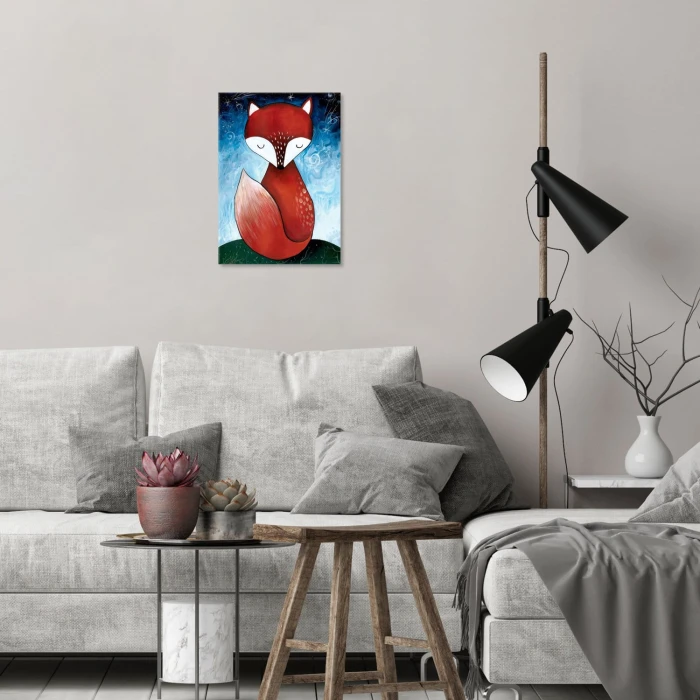 Plakat metalowy Lisek chytrusek Prezent