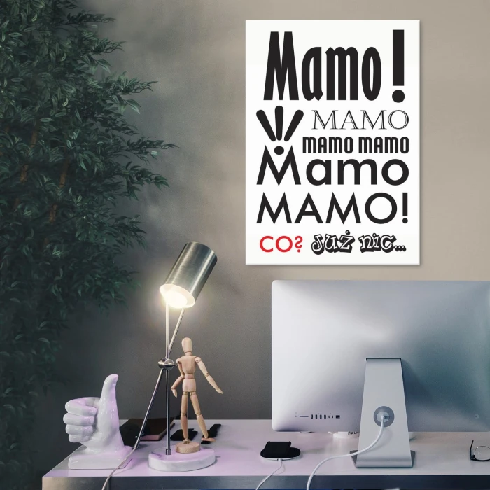 Plakat metalowy Mamo! Prezent