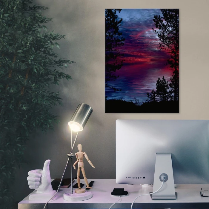 Plakat metalowy Lovely lake Prezent