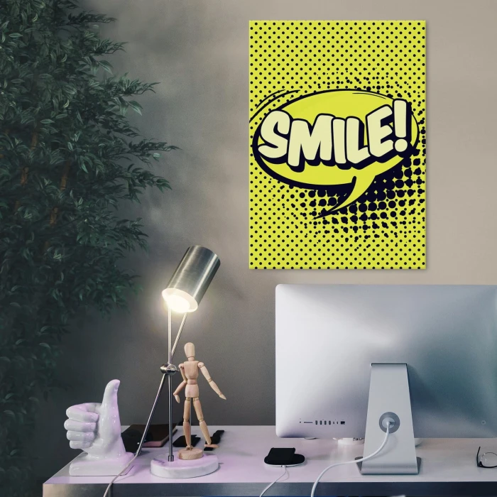 Plakat metalowy Smile komiks Prezent