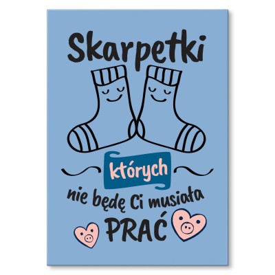 Plakat metalowy Skarpetki Prezent