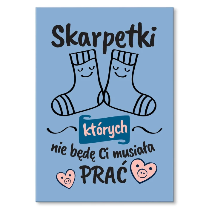 Plakat metalowy Skarpetki Prezent