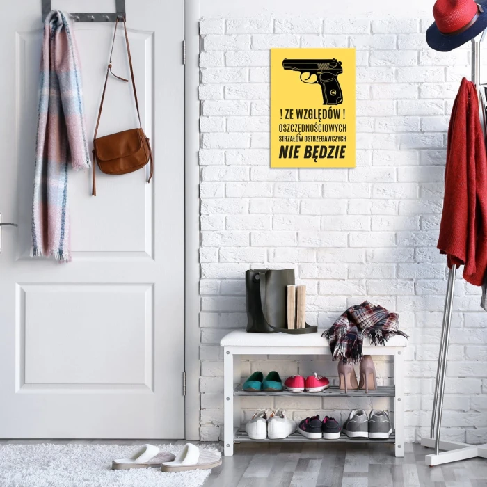 Plakat metalowy Strzały ostrzegawcze Prezent