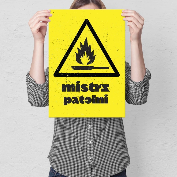 Plakat metalowy Mistrz patelni Prezent