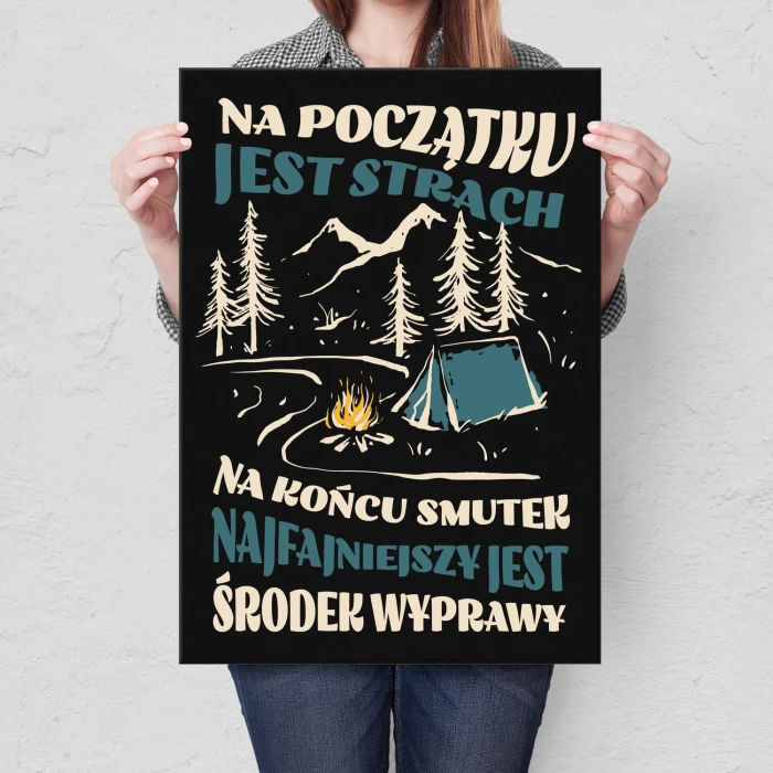 Plakat metalowy Wyprawa Wędrówka Prezent