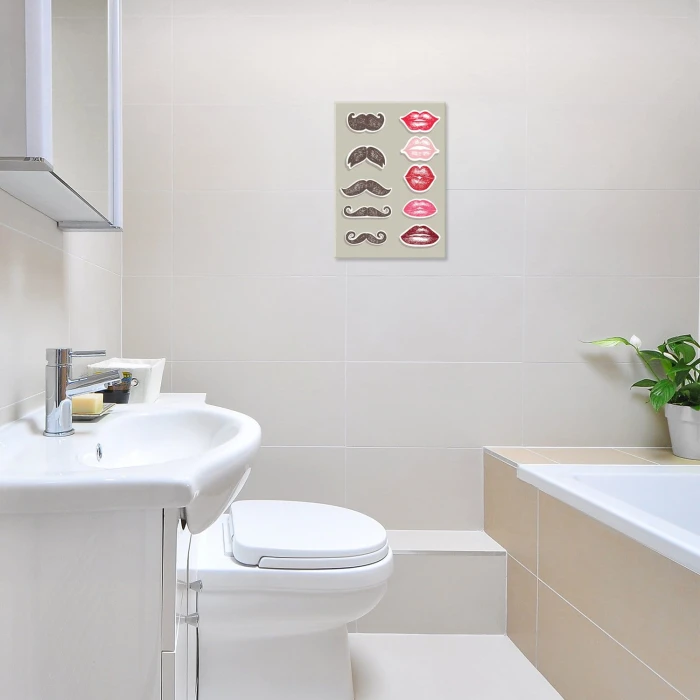 Plakat metalowy Wąsy i usta Prezent