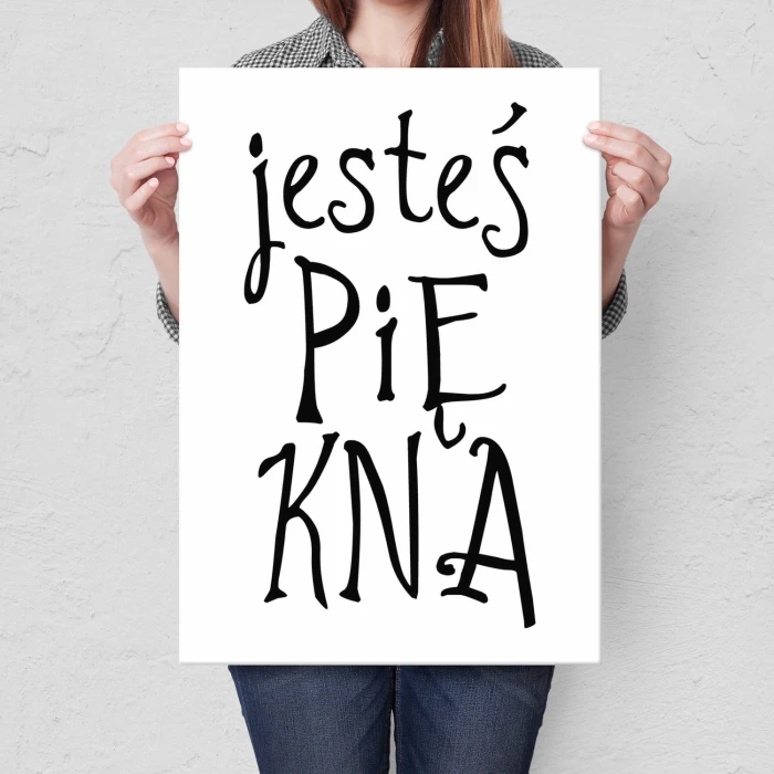 Plakat metalowy Jesteś piękna Prezent