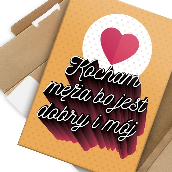 Plakat metalowy Kocham męża Prezent