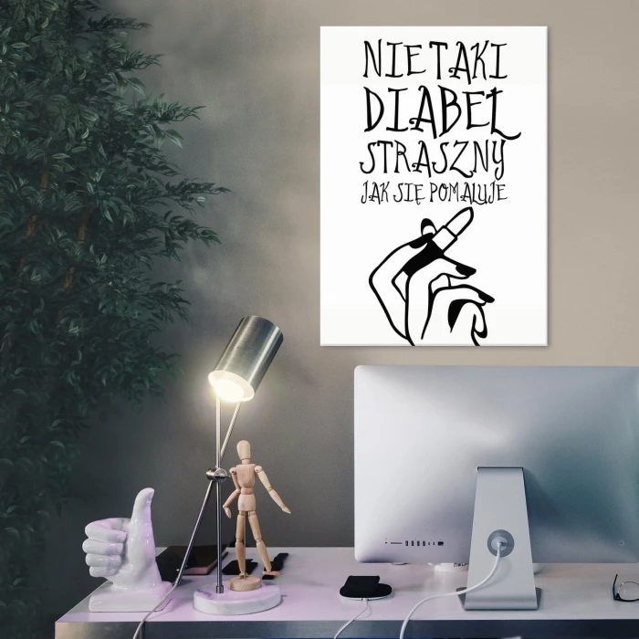Plakat metalowy Nie taki diabeł straszny Prezent
