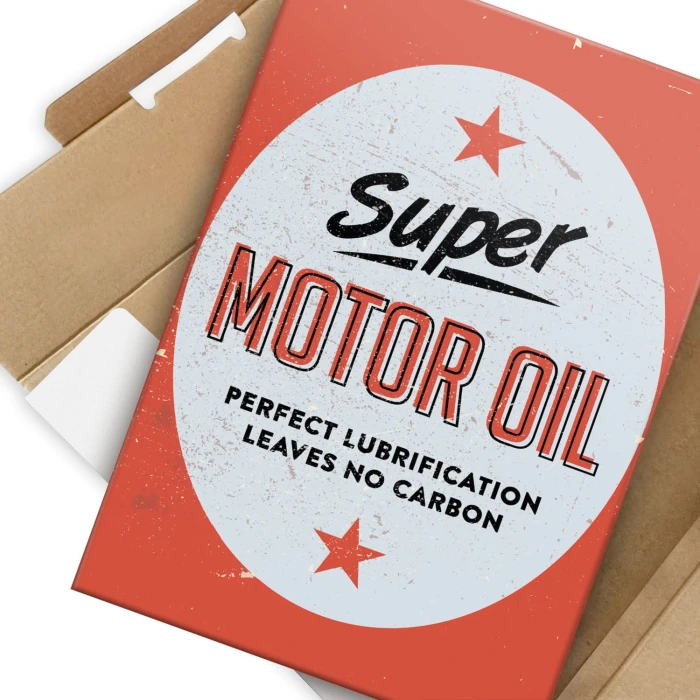 Plakat metalowy Super motor oil Prezent