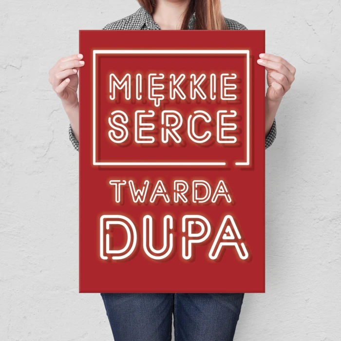 Plakat metalowy Miękkie serce Prezent