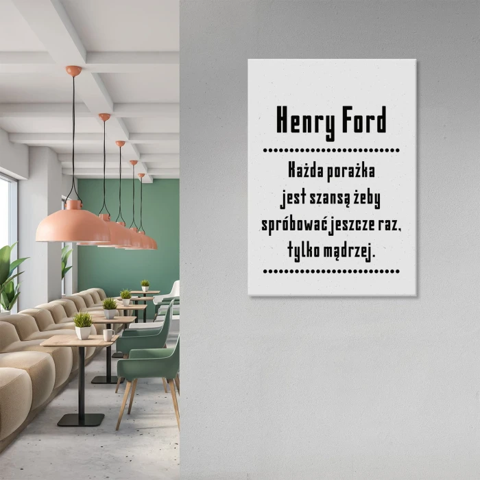 Plakat metalowy Porażka jest szansą Prezent