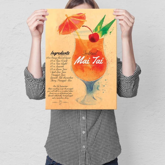 Plakat metalowy Drink Mai Tai Prezent