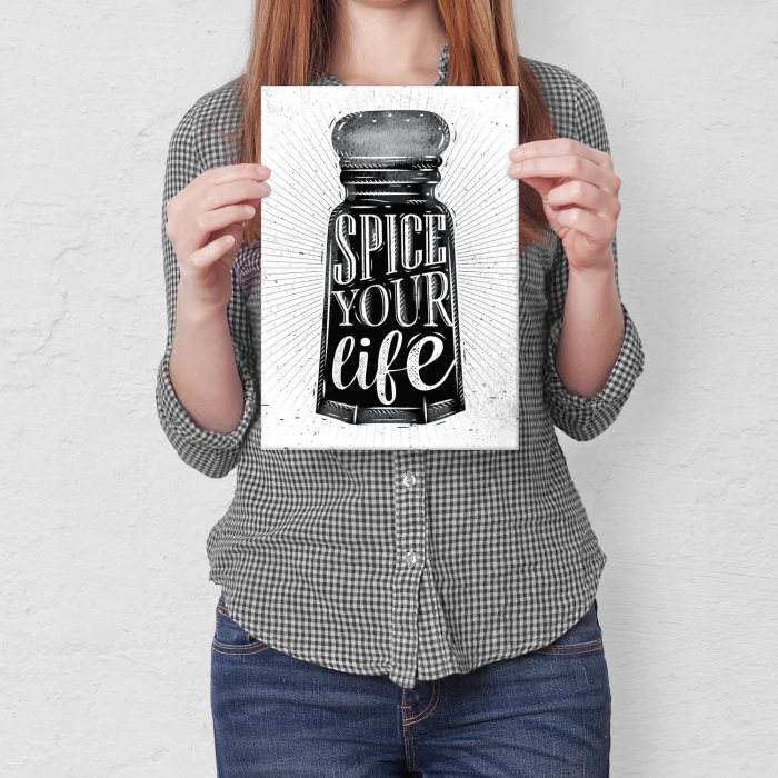 Plakat metalowy Spice your life Prezent