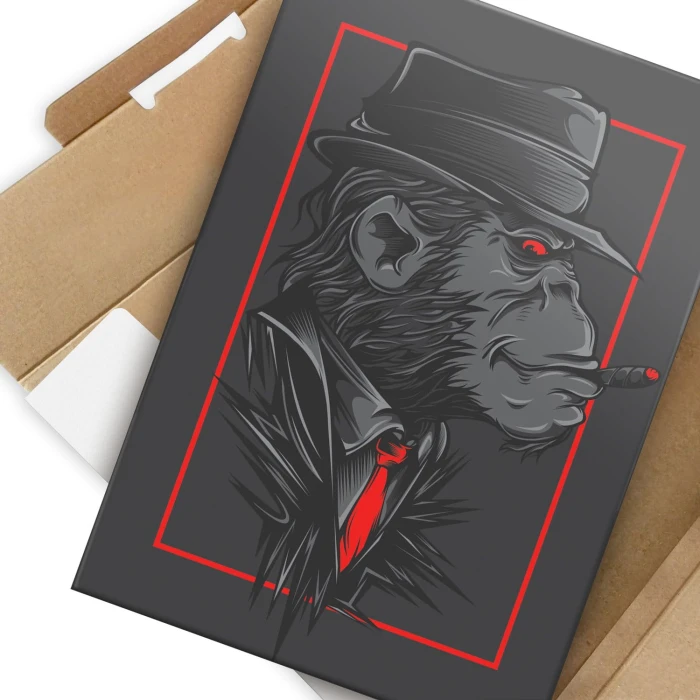 Plakat metalowy Goryl z mafii Prezent
