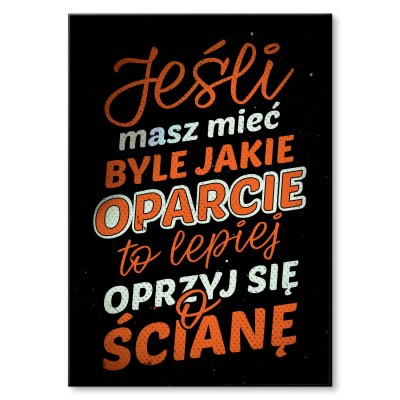 Plakat metalowy Oparcie Prezent