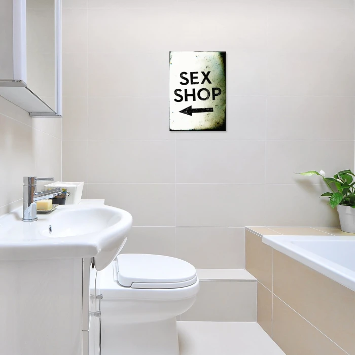 Plakat metalowy Sex shop Prezent