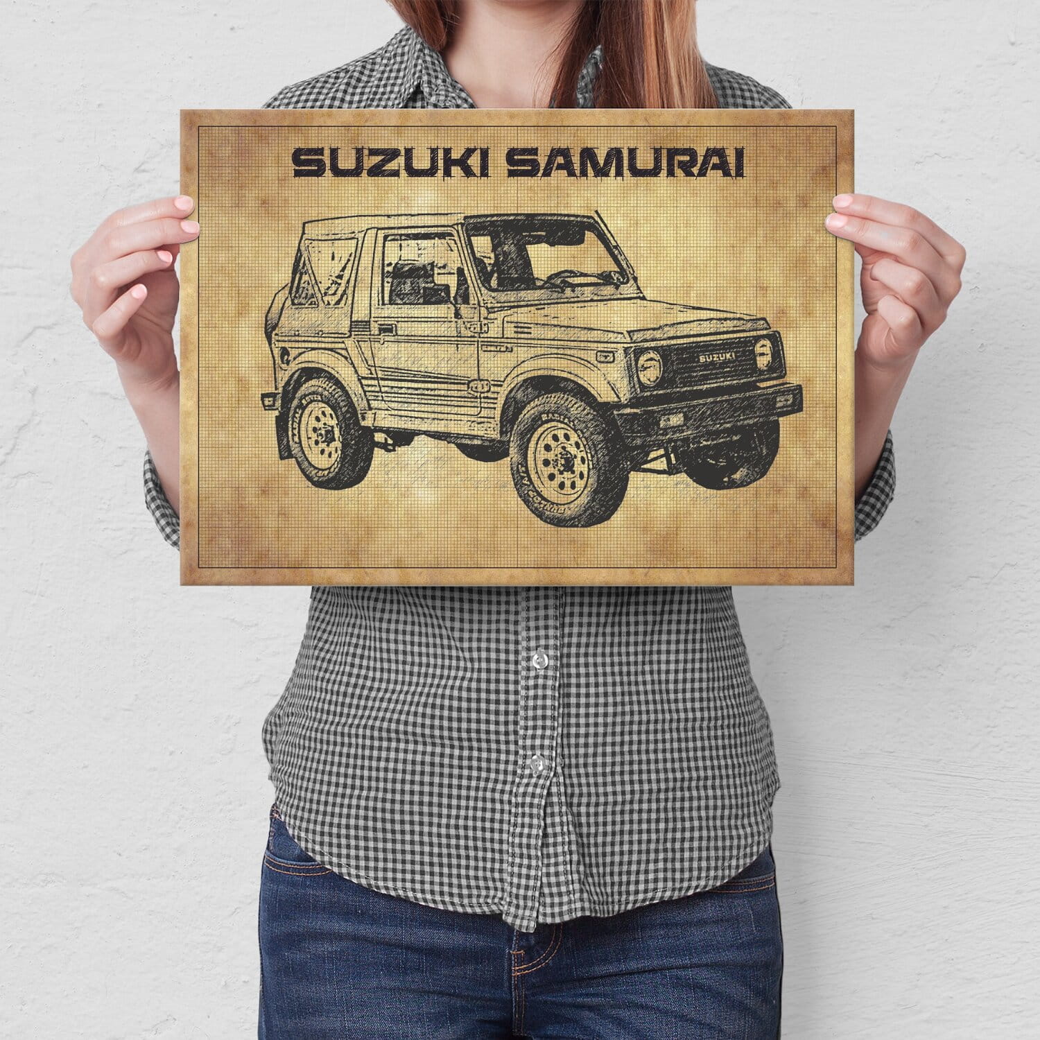 cartello in metallo vintage samurai giapponese 20.32x30.48cm - per la decorazione di camera da letto, soggiorno, ufficio o cucina | regalo per e | Trova Grandi Offerte
